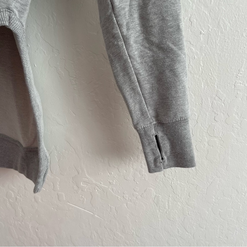 Free People Movement Full Zip Shawl Collar Gray Sweatshirt Baseline Size Small - Picture 5 of 10